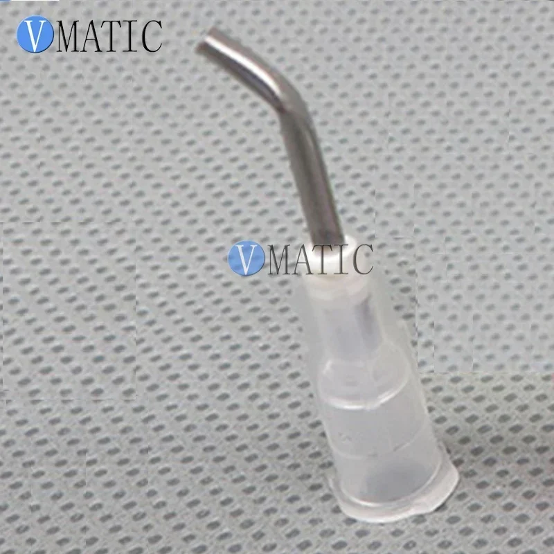 Free Shipping 100 Pieces 16G 45 Bent Degree 0.5'' Glue Dispensing Needle Bayonet Type Dispenser Needles 1/2 Inch