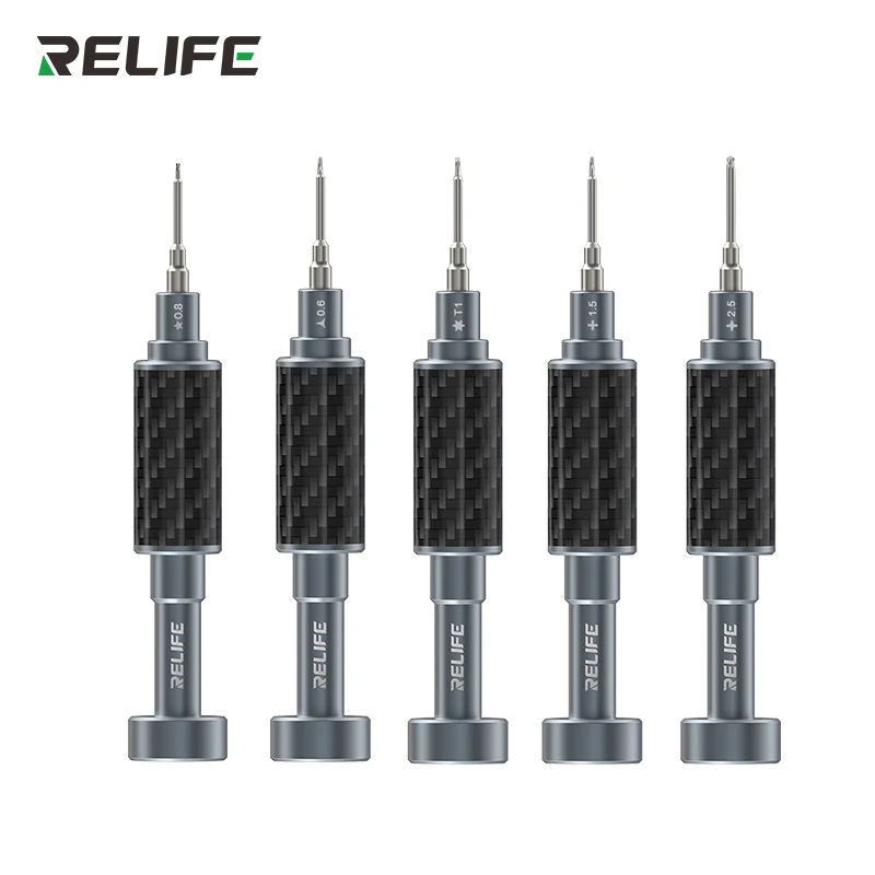 

RELIFE RL-729A Steel King Carbon Fiber Screwdriver Set S2 Special Bits Repair Tools For Mobile Phone Disassembly Repair