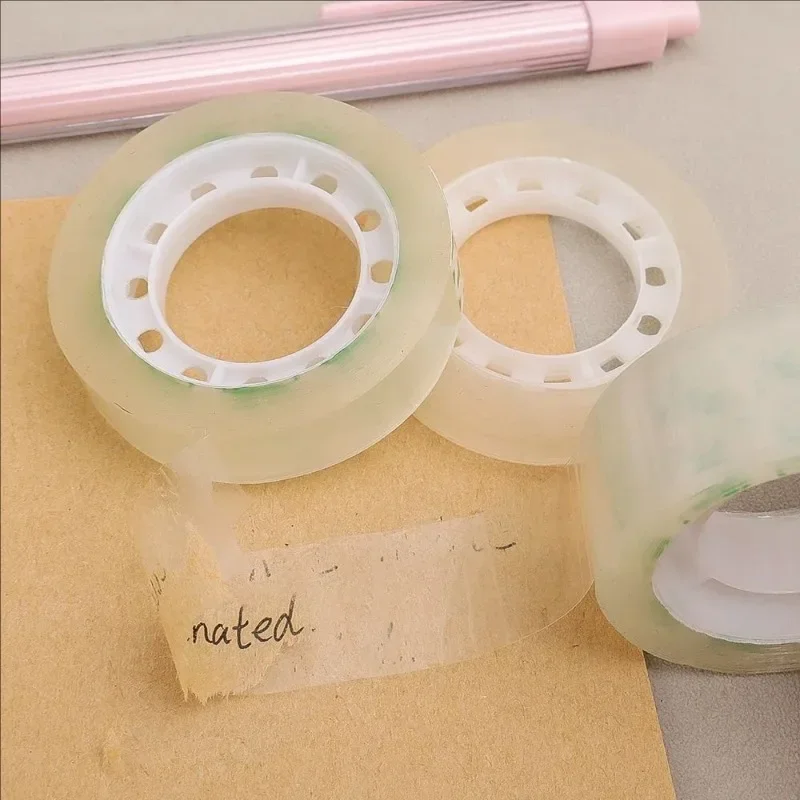 10-1Rolls Transparent Tape Refills Wrapping Tape Roll 0.8cm 1.2cm 1.8cm High-viscosity Adhesive Tapes Home School Supplies