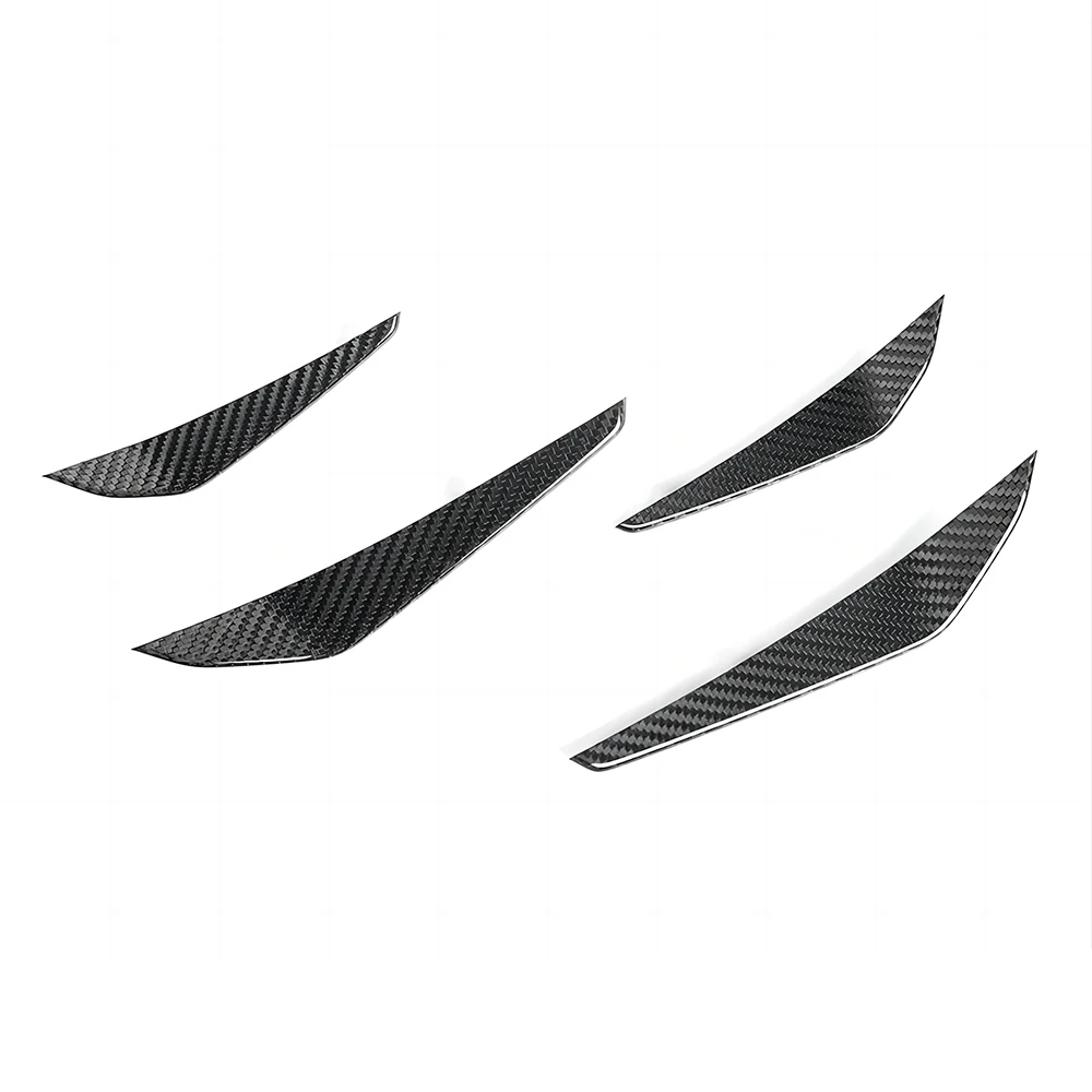 Dry Carbon Fiber Front Bumper Side Canards For BMW 20-23 G80 G82 G83 M3 M4 MP Style Splitter Add On Sticker