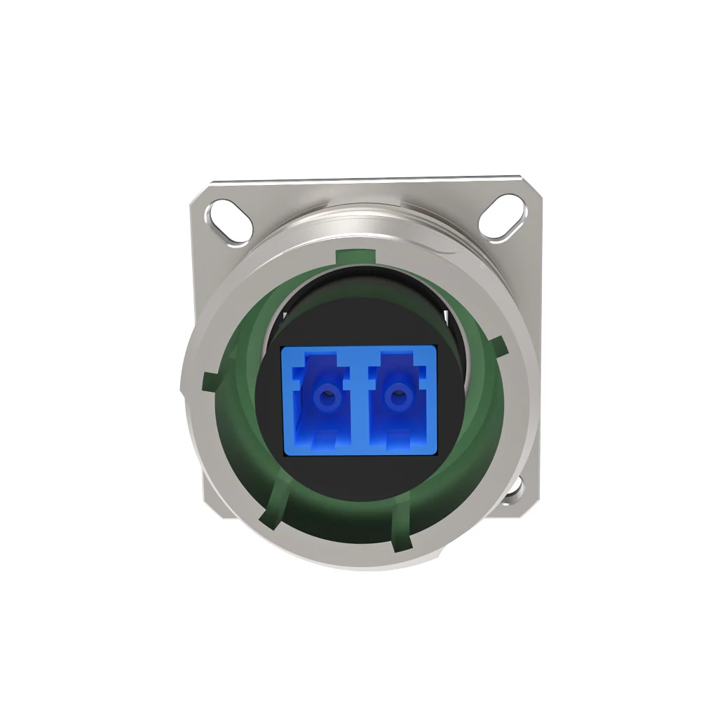 Industrial 2 Pin Fiber Optic Waterproof Panel Mount Connector Socket with Wire Plug Cable