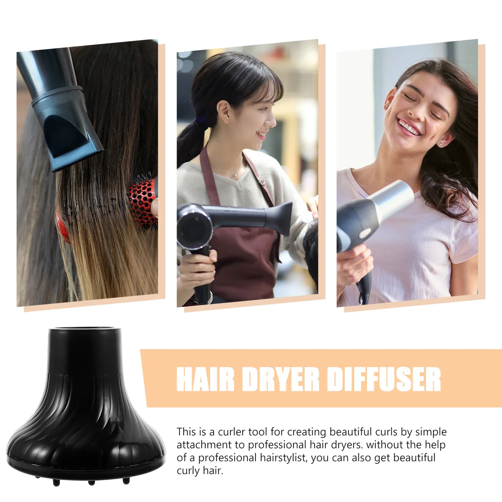 Professional Hair Dryer Diffuser Attachment for 4.2-4.8 Diameter High Temp Resistant Curling Tool Home Salon Use Hair