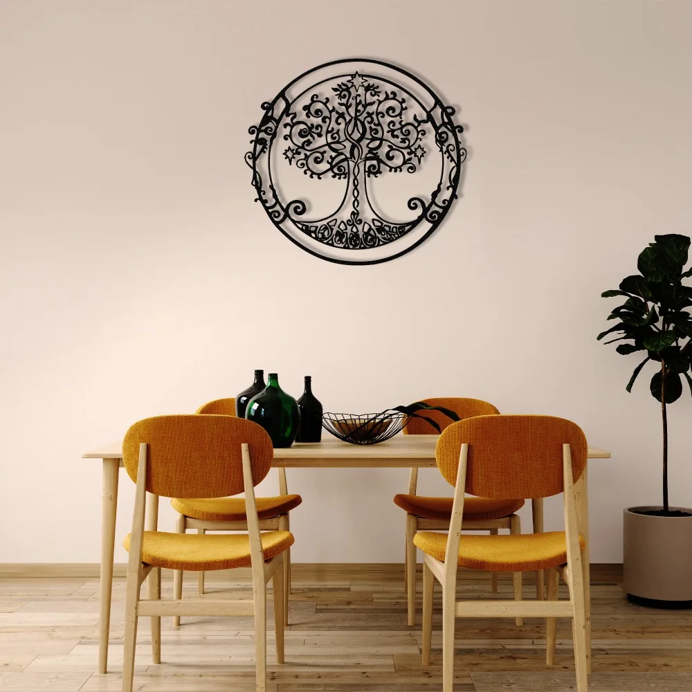 CIFBUY Iron Wall Art Tree of Life Metal Sculpture Rustproof Mythology Decor for Living Room Indoor Outdoor Home Hanging Gift