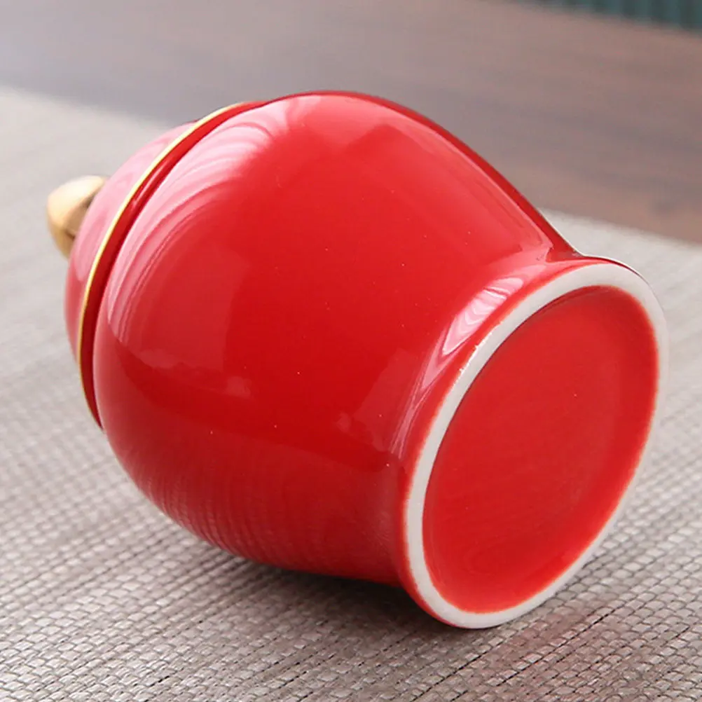 Household Tea Leaf Storage Canister Ceramic Simple Chic Sealed Lid Tea Storage Jar Kitchen Multifunctional Ceramic Canister