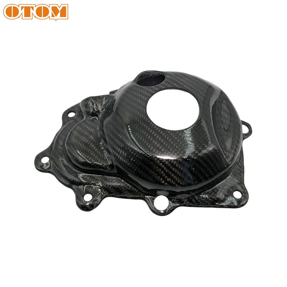 OTOM Ignition Cover YZ250F 2008-2009 For YAMAHA Motorcycle Engine Protection Carbon Fiber Dirt Bike Magneto Crankase Accessories