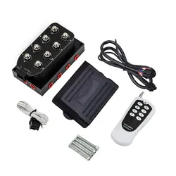 Universal 12v 8-valve Solenoid Valve Air Ride Suspension Manifold valve With Remote Controller 0-200 PSI