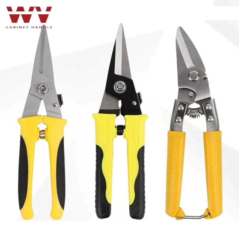 1PC Stainless Steel Industrial Electrician Iron Scissors Multifunction Manually Shears Groove Cutting Wire And Thin Plate Tools