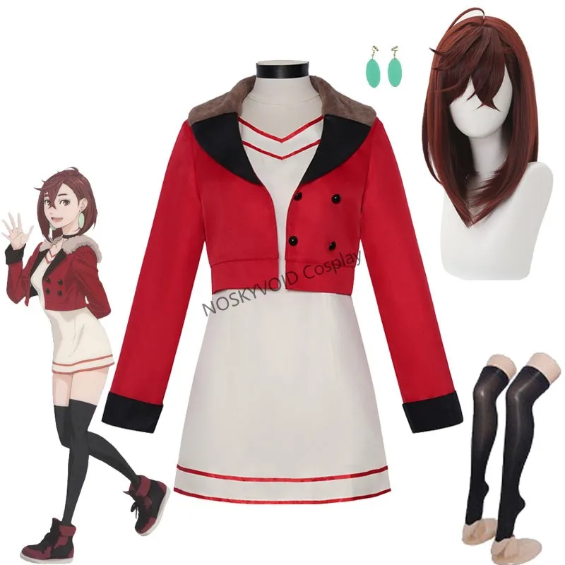 

DAN DA DAN 2 Ayase Momo Cosplay Costume Wigs And Earrings dandadan Role-playing Carnival Halloween Women's Anime Clothing