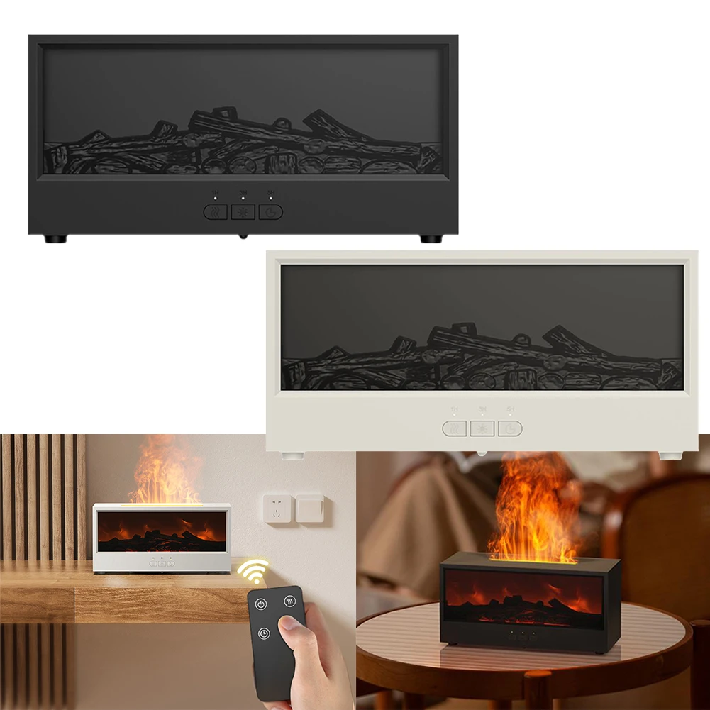 Aromatherapy Machine Essential Oil Diffuser 218*85*107 3D Flame Aromatherapy Machine Timer Function 1 3 5 Hours