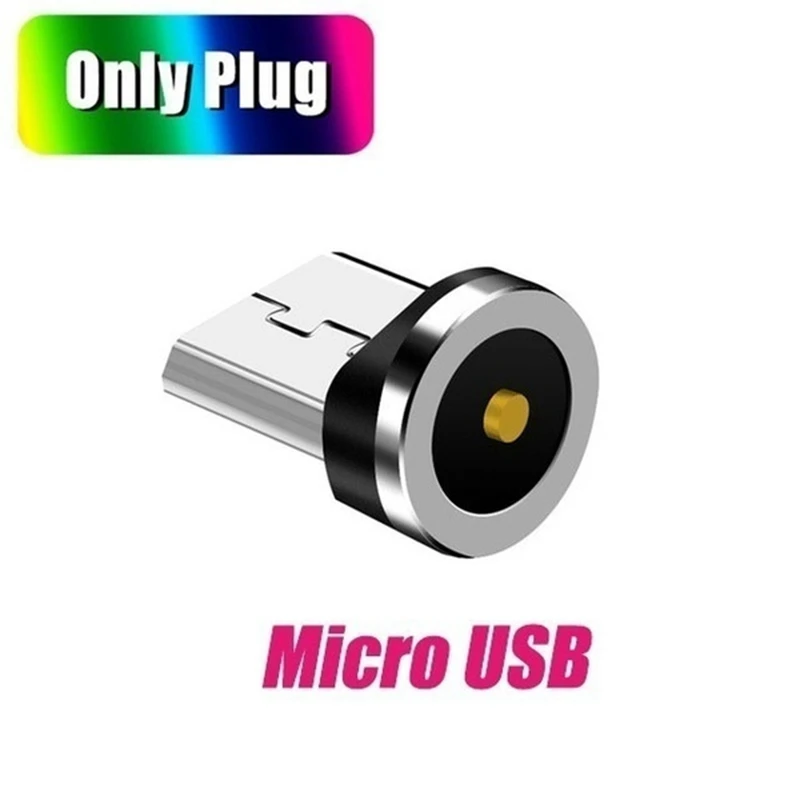 Plugue de cabo magnético redondo, Mini plugues USB, carregamento rápido, ímã do telefone, plugue do carregador, 8 pinos