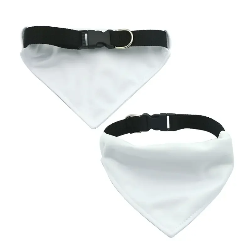 Thermal Sublimation White Blank For Custom Diy Dog Pet Triangle Scarf Saliva Towel Puppy Cats Bandanas Bibs Decoration