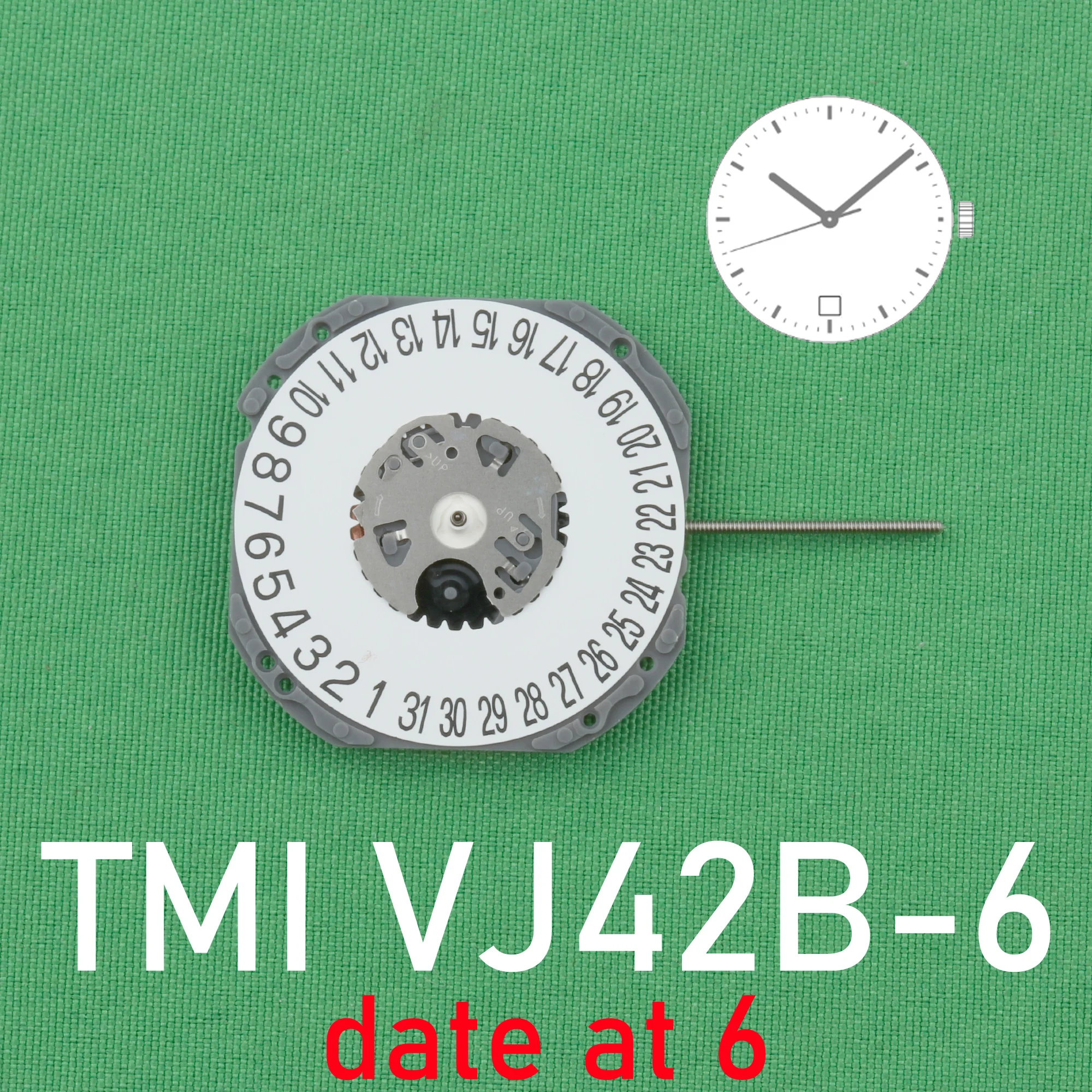 TMI VJ42B movement New Japan Seiko VJ42b-6 Quartz Movement Original SII/TMI VJ42 Watch Movement VJ42 quartz MOVEMENT Date At 6