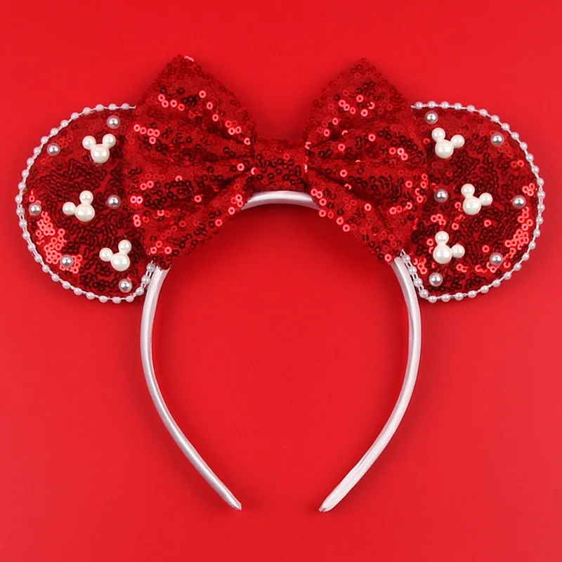 Mickey Mädchen Samt-Ohren Haarband Weiches Schleifenband Halloween-Party Weihnachten Haaraccessoires – Detail 9
