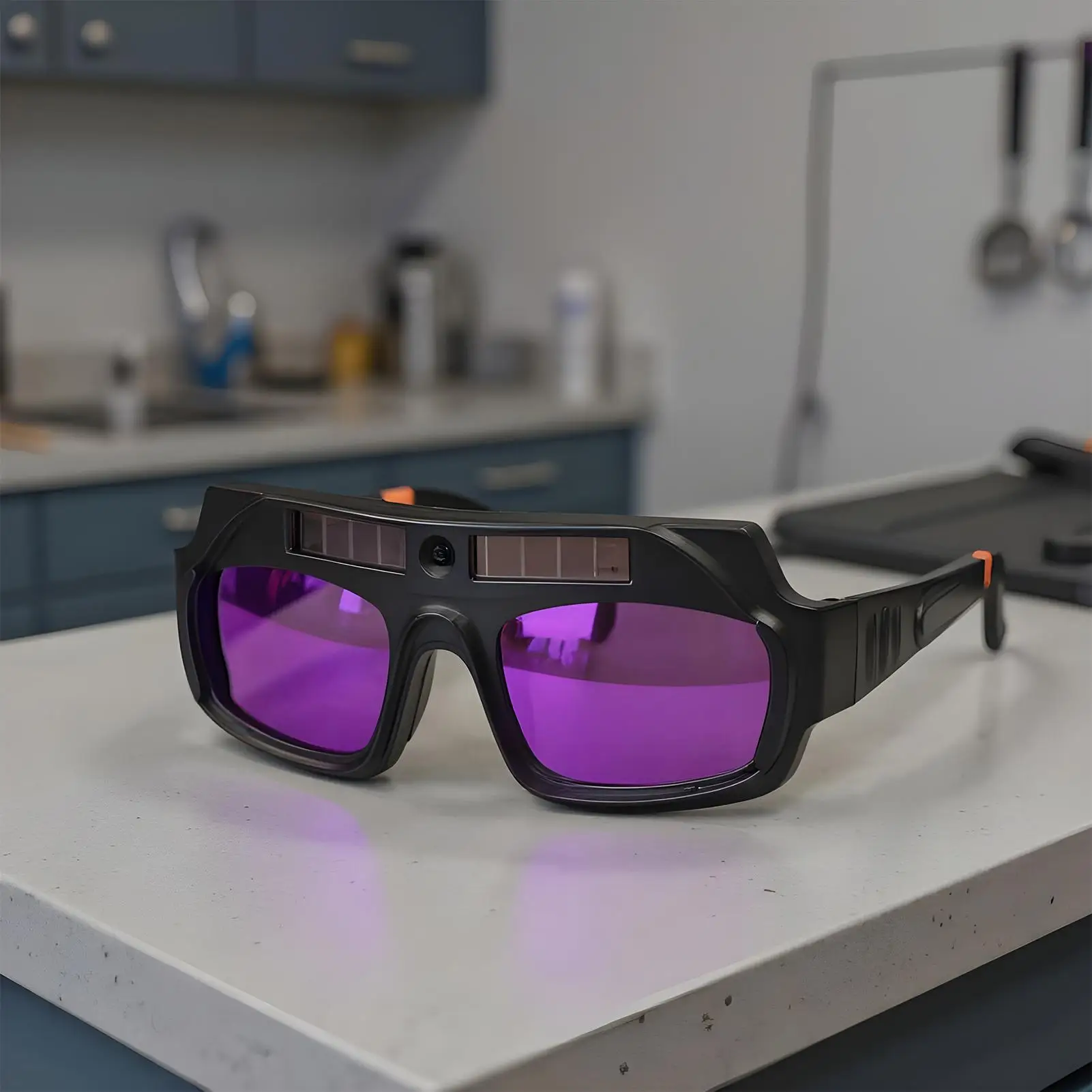 Kacamata Las Kacamata Tukang Las Pelindung Keselamatan Gelap Otomatis Kacamata Helm Pelindung Mata Ringan untuk Memotong