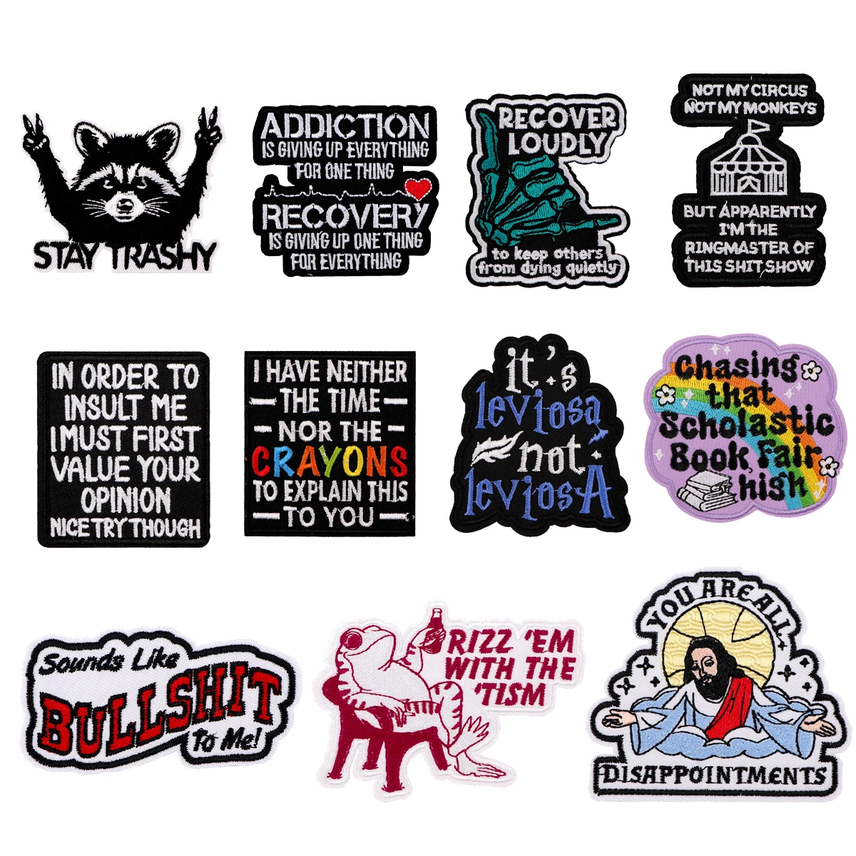 

English Quotations Embroidered Patches For Clothing Thermoadhesive Patches DIY Iron on Patches Patch Sew Applique Sticker