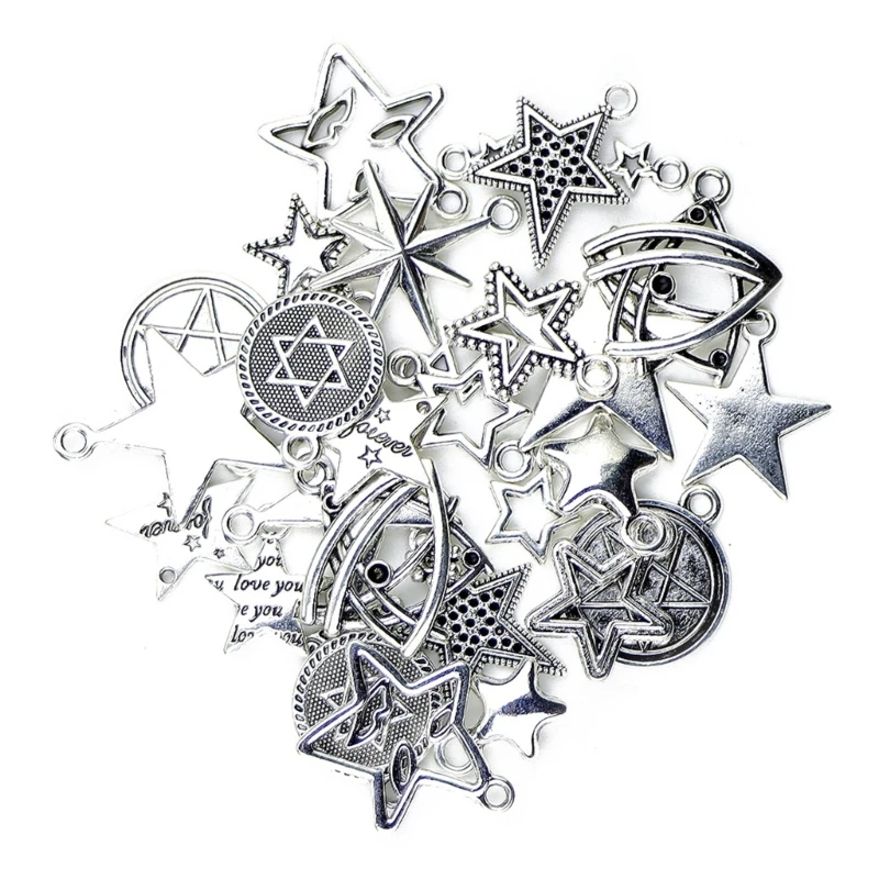 Versatile Star Shaped Spacer Bead Trendy Star Shaped Bead Accessories Stylish Pendant for Bracelets and Necklaces