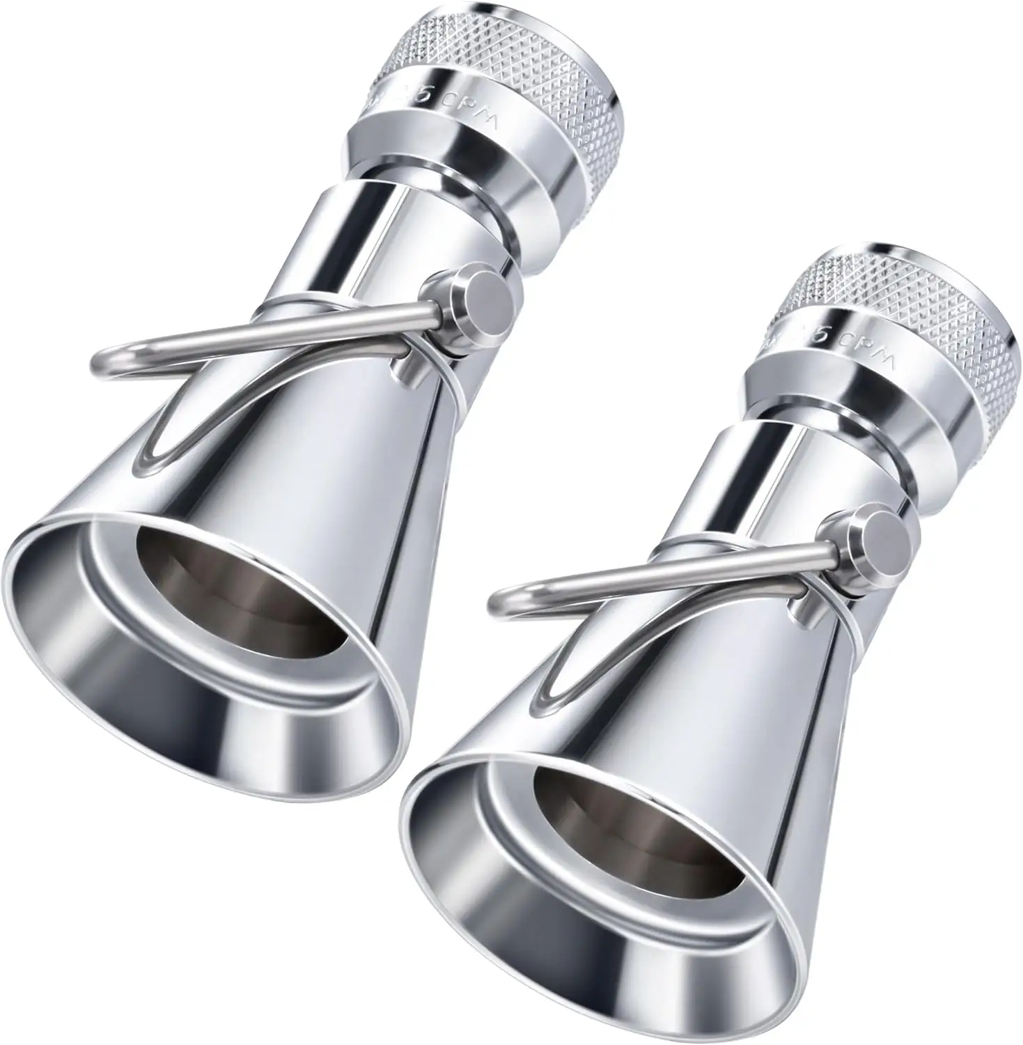 2.5 GPM Brass Water Saving Shower Head with Shut Off Valve, Replacement for Delta Compatible, 2 Pack