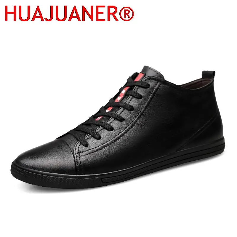 

Winter Plus Motocross Outdoor Casual Leather Skateboard Boots Male Boots Tenis Walk Lace-up Solid Adulto Shoes for Man