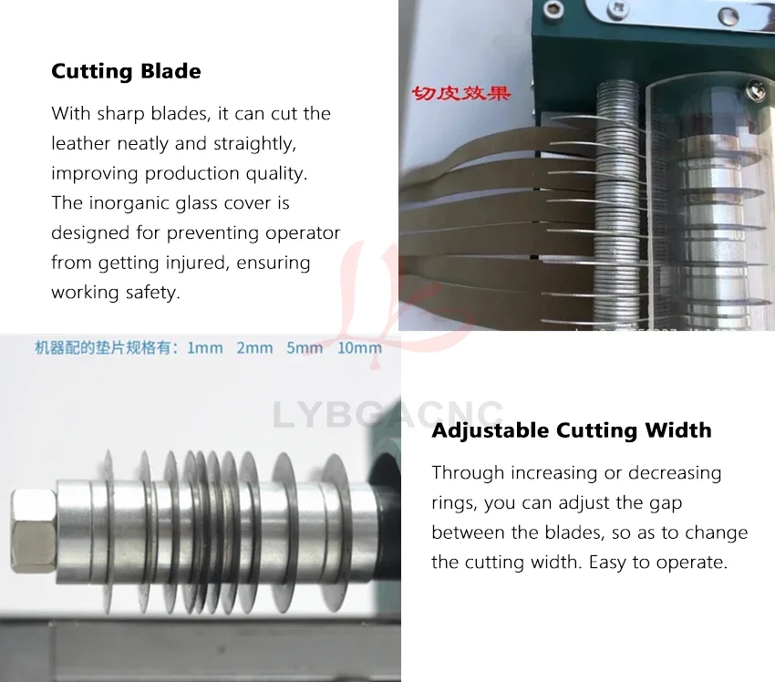 Leather Slitter Machine Belt Cutter Strap Tanned Cutting Machine Edge Folding Laminating Machine Leather craft Slicer Cutting