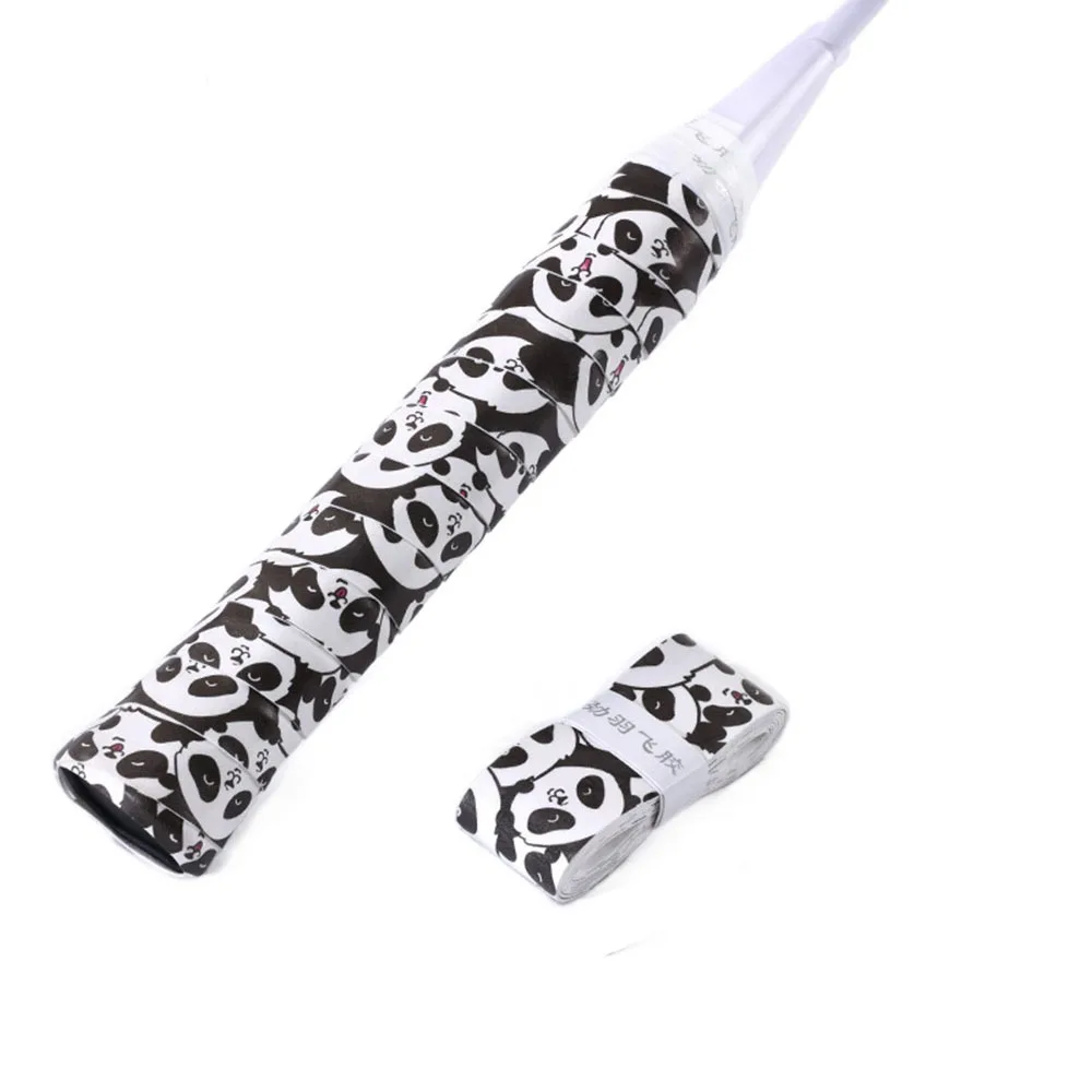 

Sweat Absorption Tennis Badminton Grip Tape Carroon Panda Wear-resistant Quickly Self-adhesive Grip