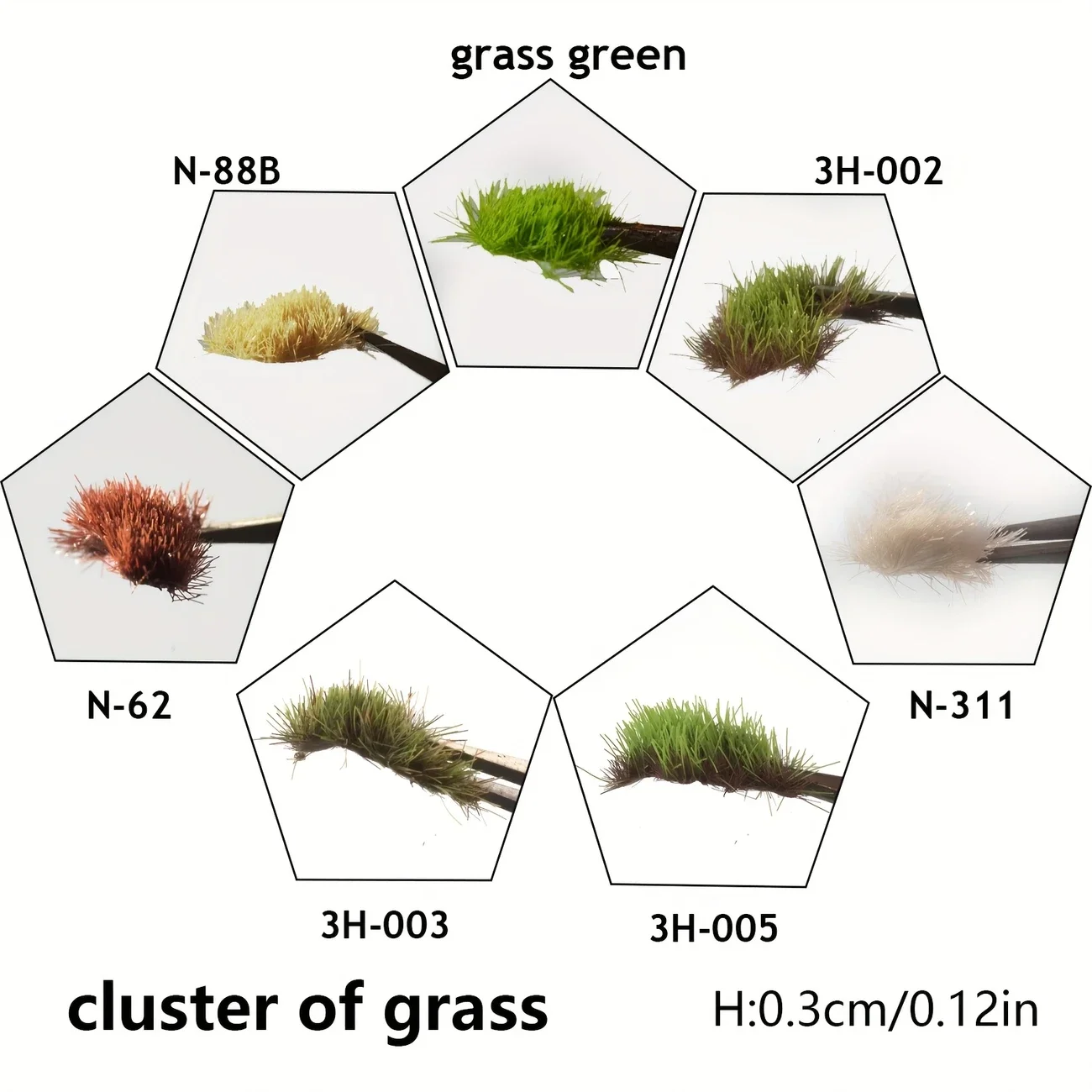3MM Miniature STATIC Grass Tufts รุ่น Multicolor พืชหญ้าคลัสเตอร์อาคารทหาร Wargame ฉากรถไฟรถไฟ Diorama ชุด