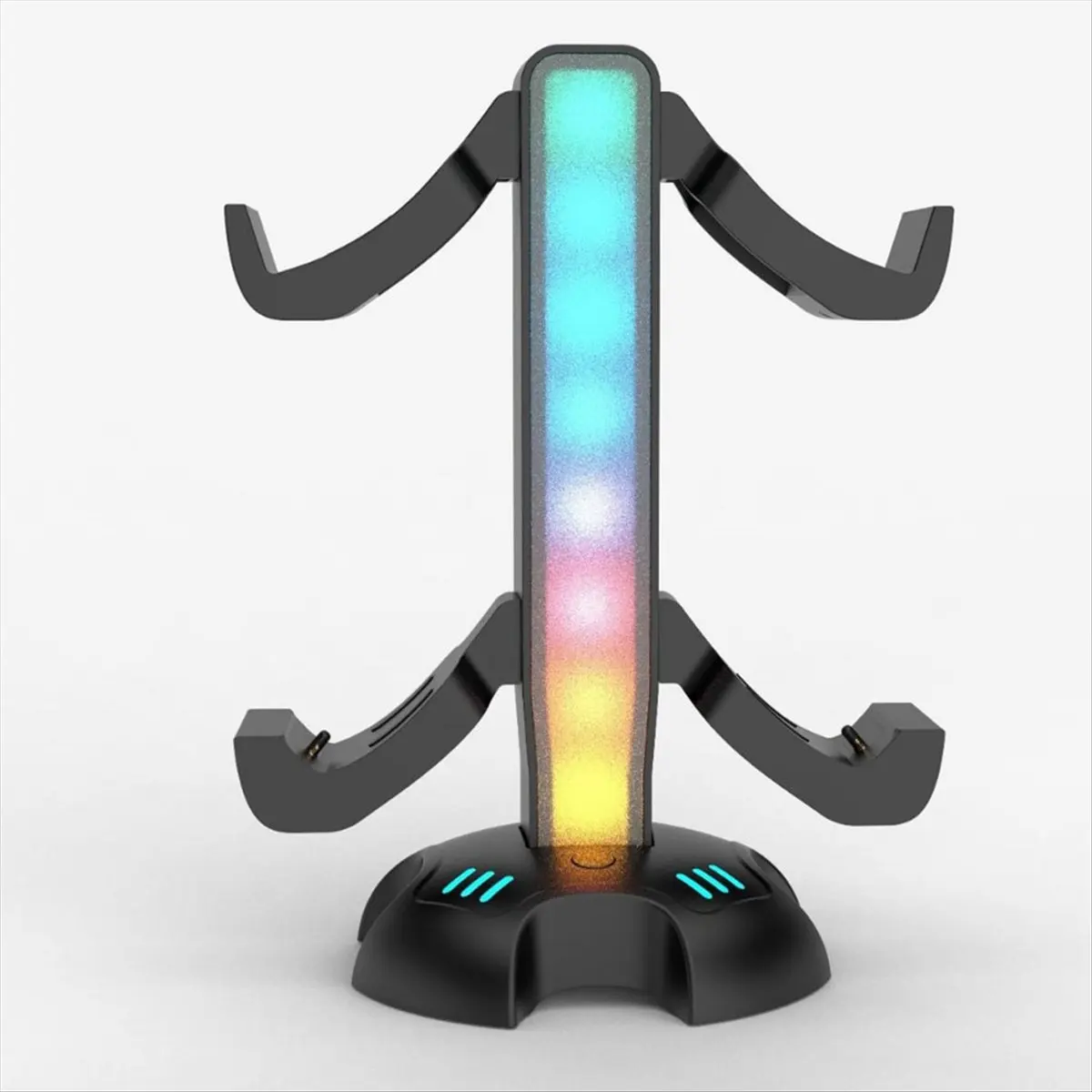 PROMOTION!Multiple Function Charging Stand for PS5 Dualsense Controller with Adjustable RGB Lighting Dual Charging Function
