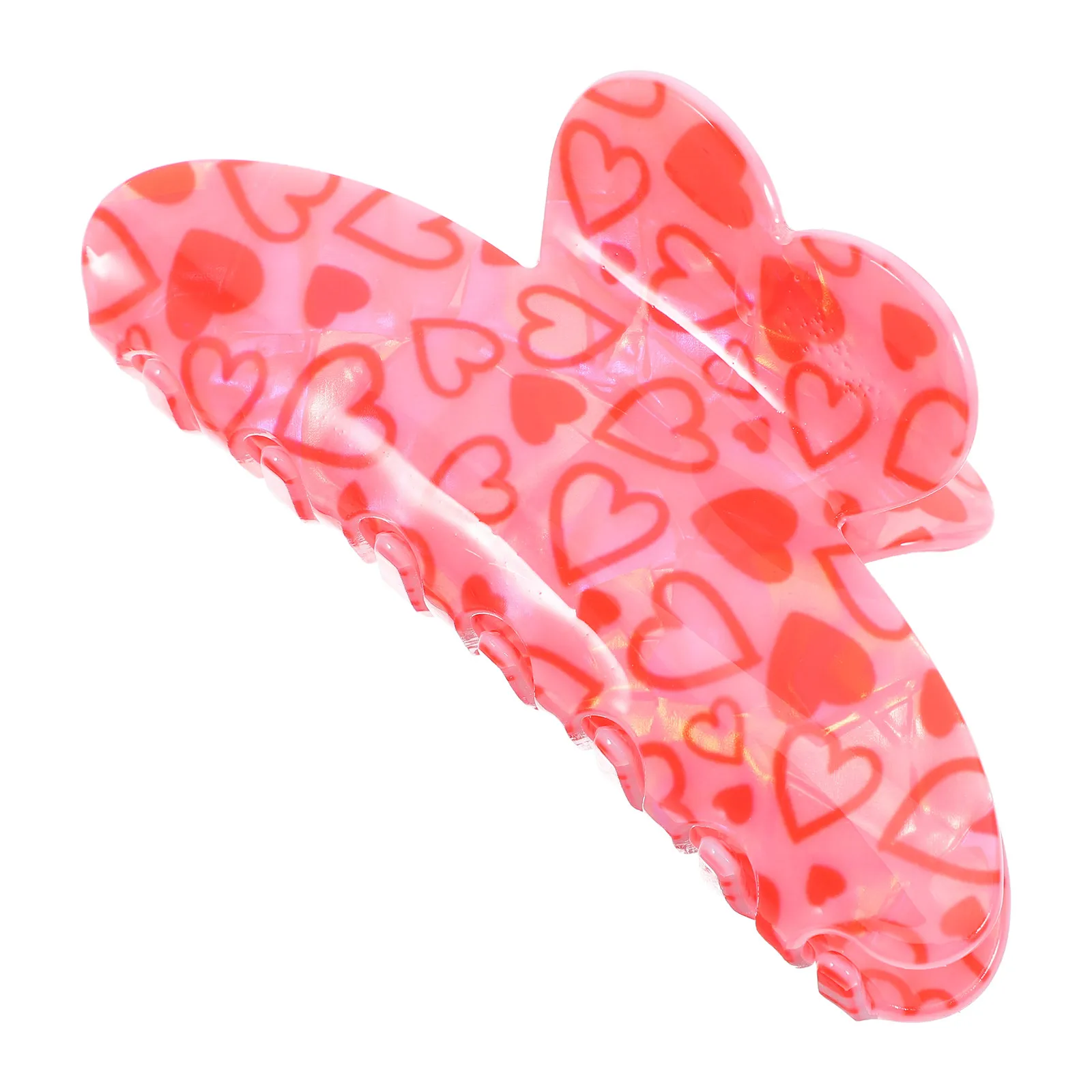 

Large Heart Shaped Acrylic Hair Claw Clip Women Non-Slip Secure Hold Elegant Romantic Valentine's Day Bun Clip Fashionable Cute