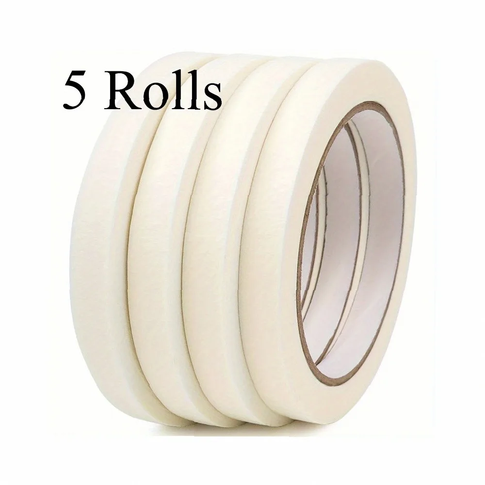 1/5/10 Rolls White Artist Masking Tape 20M/787.4in Per Roll, Acid-Free Drafting Tape for Watercolor Paper, Canvas
