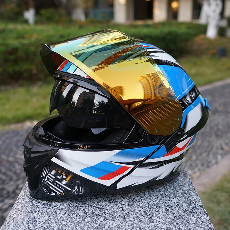 

Flip-Up Motorcycle Helmet, Full-Face Flip-Up Helmet, Abs Material