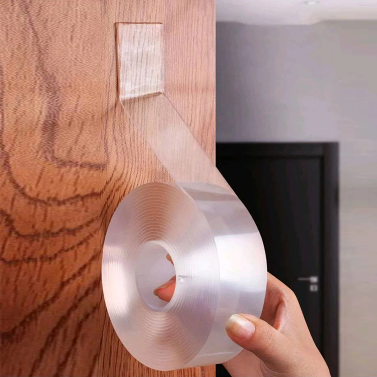 Transparent Double Sided Nano Tape, Waterproof Wall Stickers, Reusable Heat Resistant, Bathroom Strong Sticky Multipurpose Tape