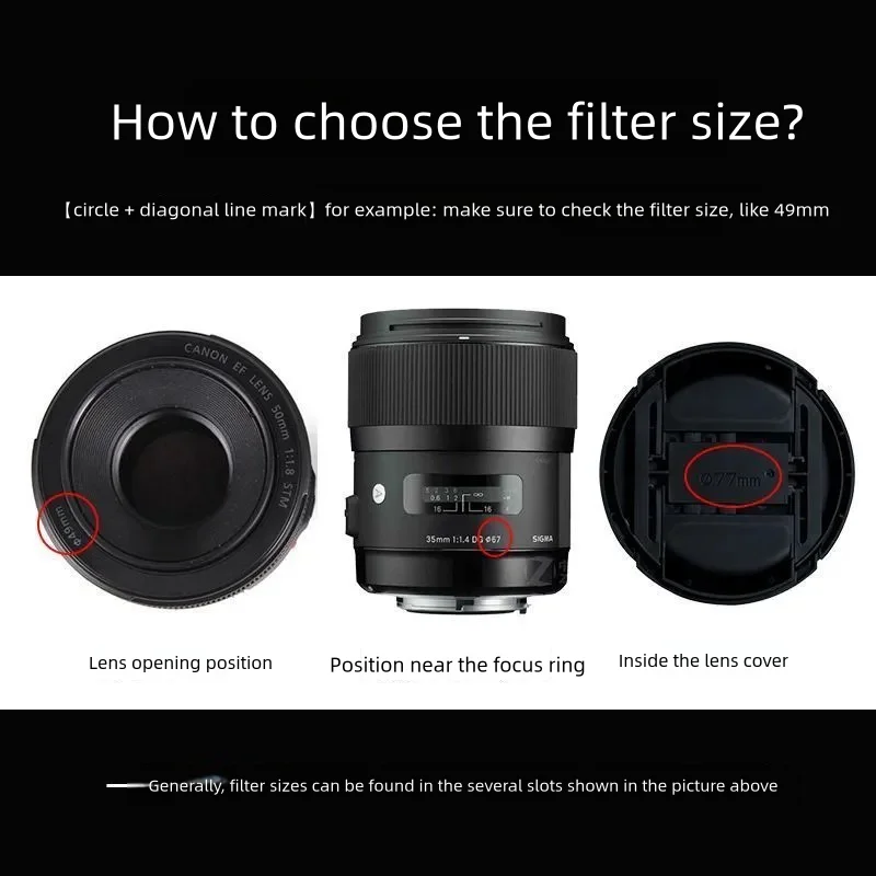 UV CPL Polarizing ND Star Light Macro Soft Light Filters 49 52 55 58 62 67 72 77 mm For Nikon Canon Sony Fujifim Olympus Camera image 6