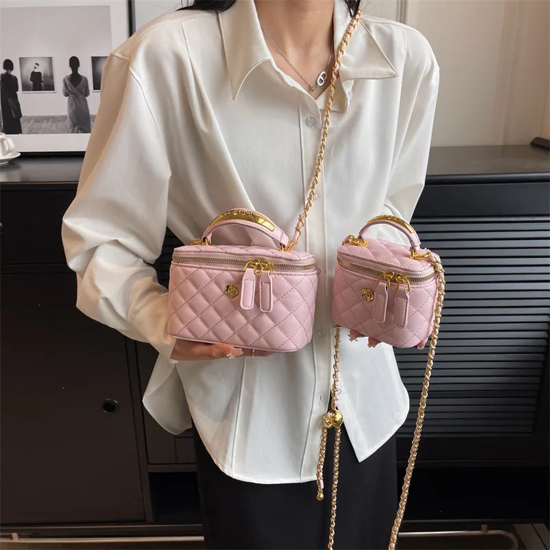 Chain mini small bag female 2024 new fashion Ringer cross body bag spring and summer texture hand bag