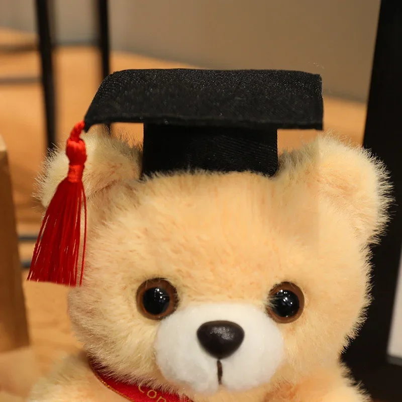 18 cm Nette Arzt Kappe Bär Puppe Kleidung Bär Kuscheltiere Plüsch Spielzeug Jungen Mädchen Studenten Abschluss Geschenk Hause Dekoration – Detail 19
