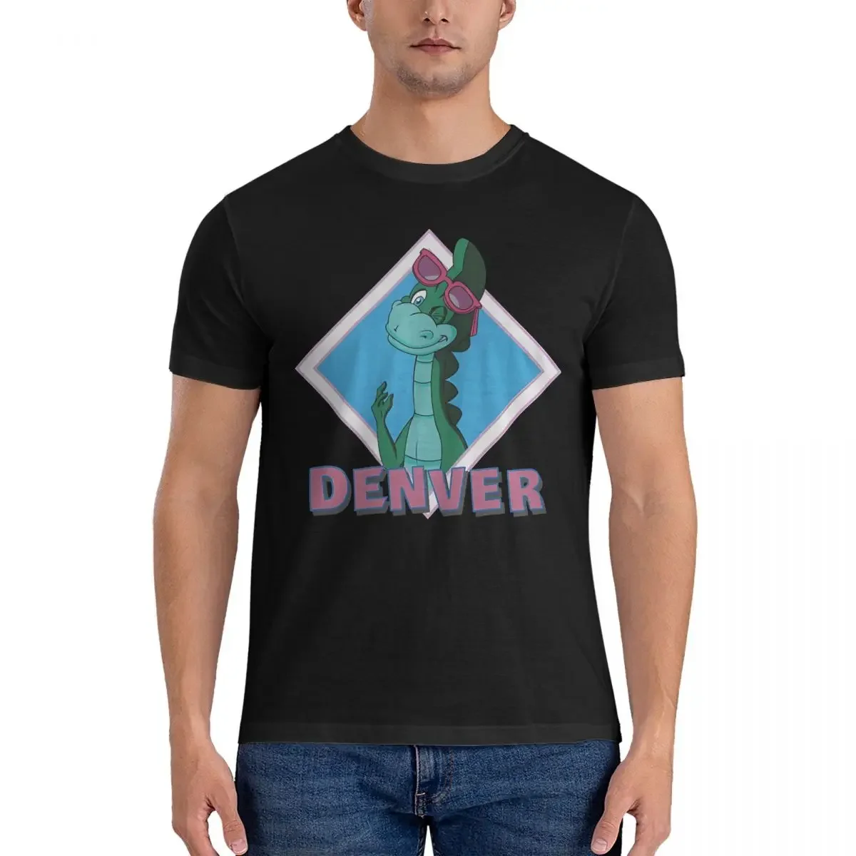 Creative Sign T-Shirt for Men Crewneck 100% Cotton T Shirt D-Denver Short Sleeve Tee Shirt Birthday Present Clothing