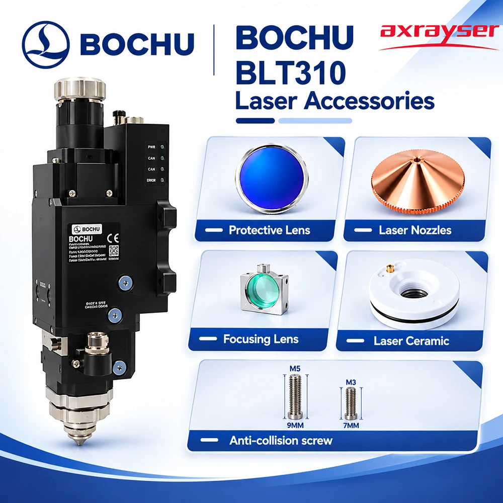 Laser Cutting Head Part D25.4T4 Laser Protective Lens D41 Laser Ceramic Rings Anti-Collision Screw For BOCHU BOCI BLT310