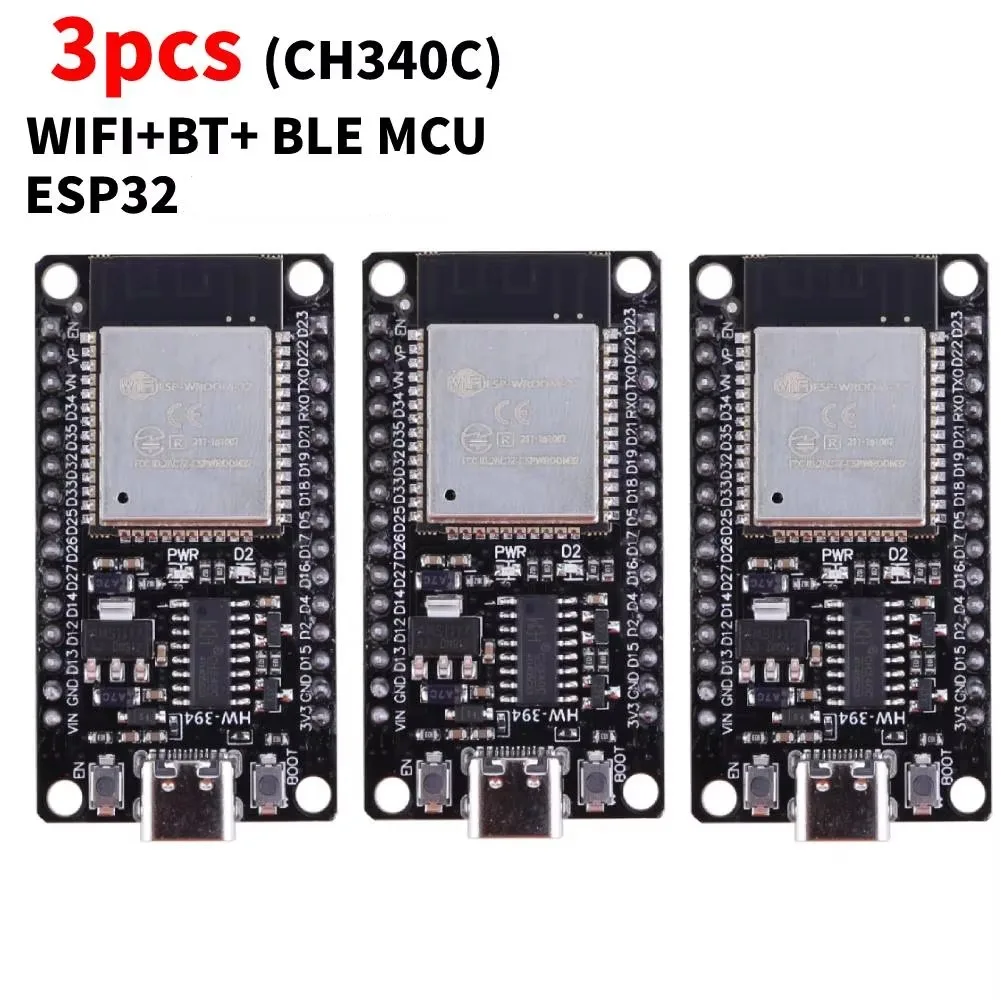 NONE ESP32 32D-Entwicklungsboard TYPE-C Micro USB WiFi + Bluetooth Extrem geringer Stromverbrauch SPI Flash 32 Mbit Wireless-Modul 10