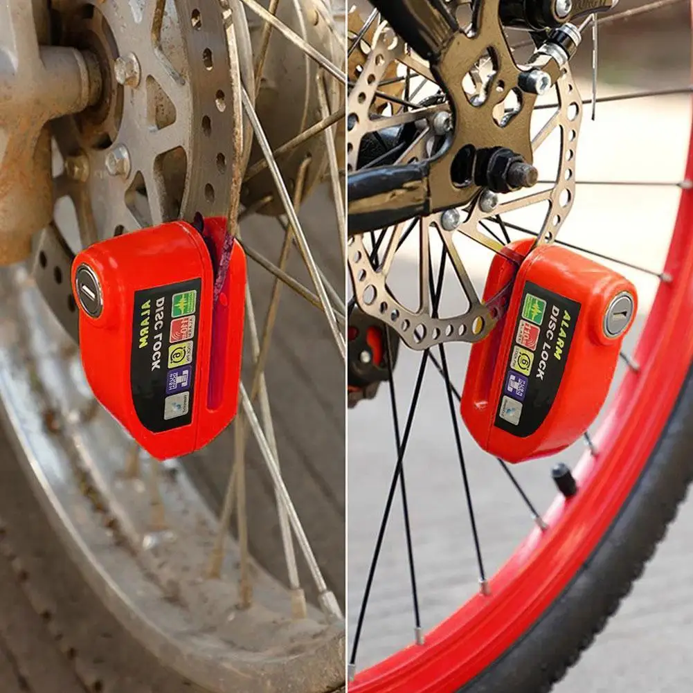

Universal Motorcycle Bicycle Lock with Alarm Safety Protection Anti-Theft Reminder Padlock Rope Lock Bag Motorcycle Accessory