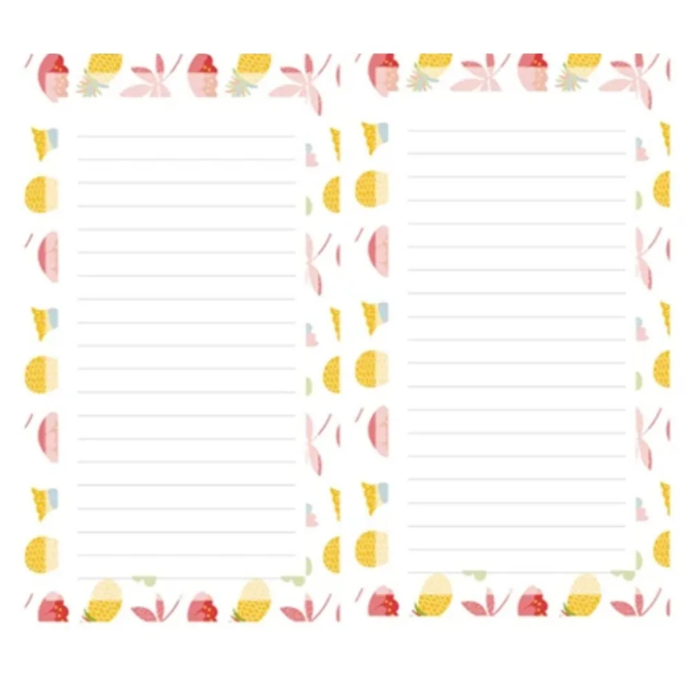 

6 Hole A5 A6 A7 Loose Leaf Refill Paper 40 Sheets Fruit Inner Refill Spiral Binder Paper Paper Stationery Line