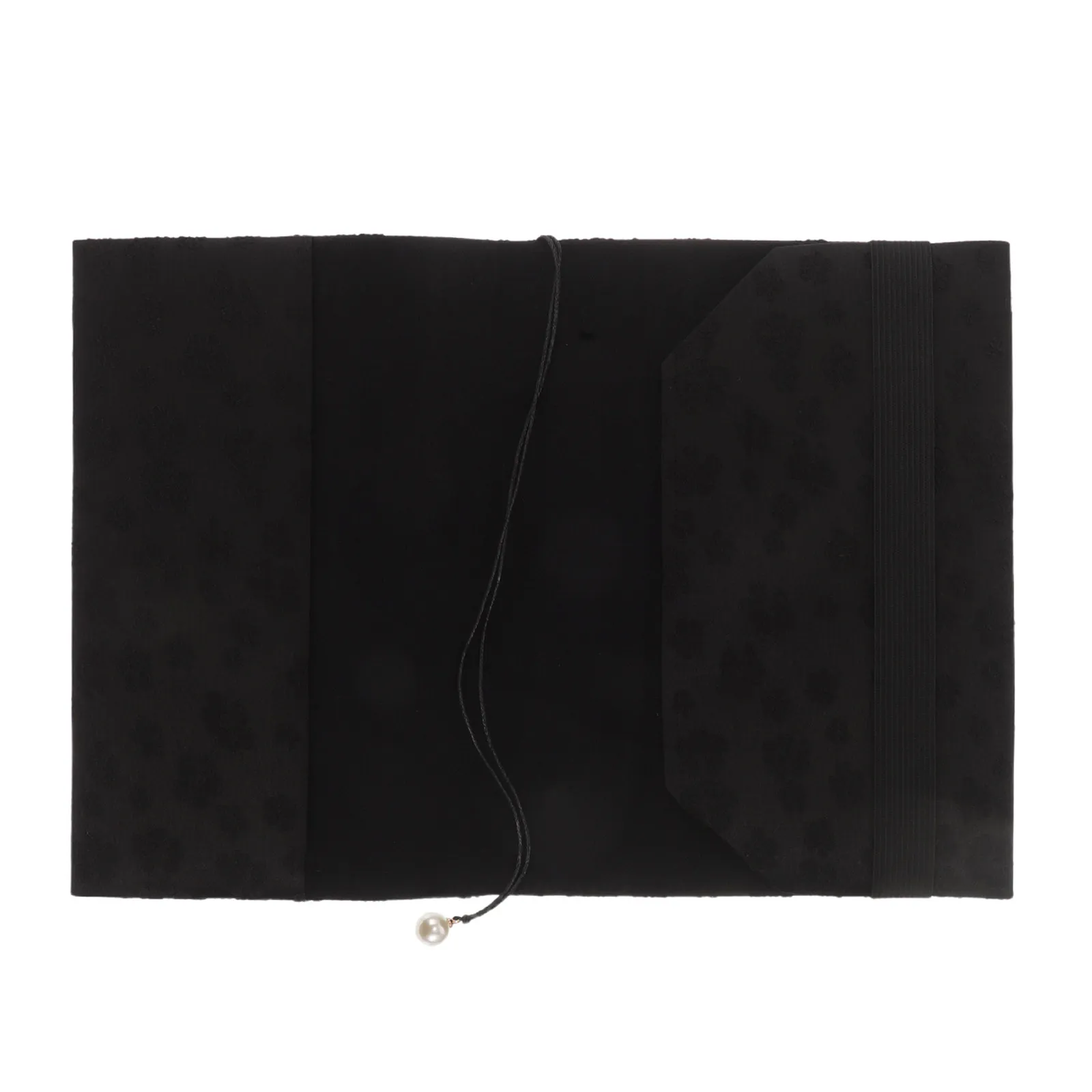 

Washable Cloth Book Sleeve Black A6 5.78x4 Fabric Notebook Protector School Textbook Paperback Book Jacket Pen Pouch