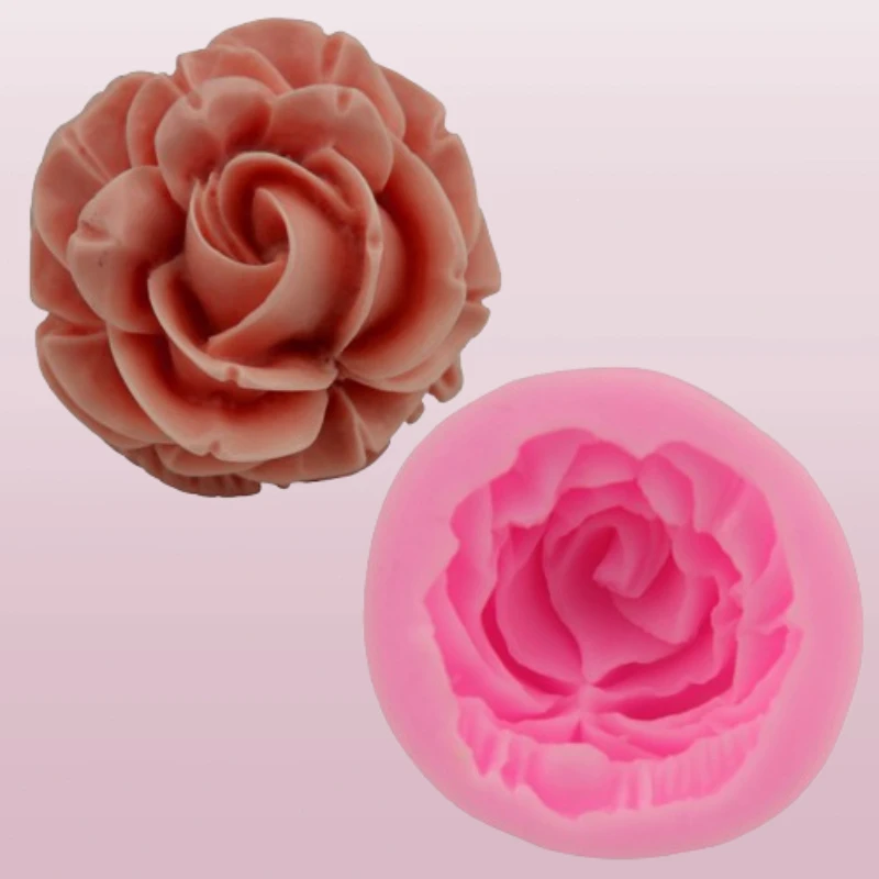 

1PC 3D Rose Flower Flip Sugar Chocolate Cake Cupcake Mold Baking Silicone Utensil Tools Cake Stencil