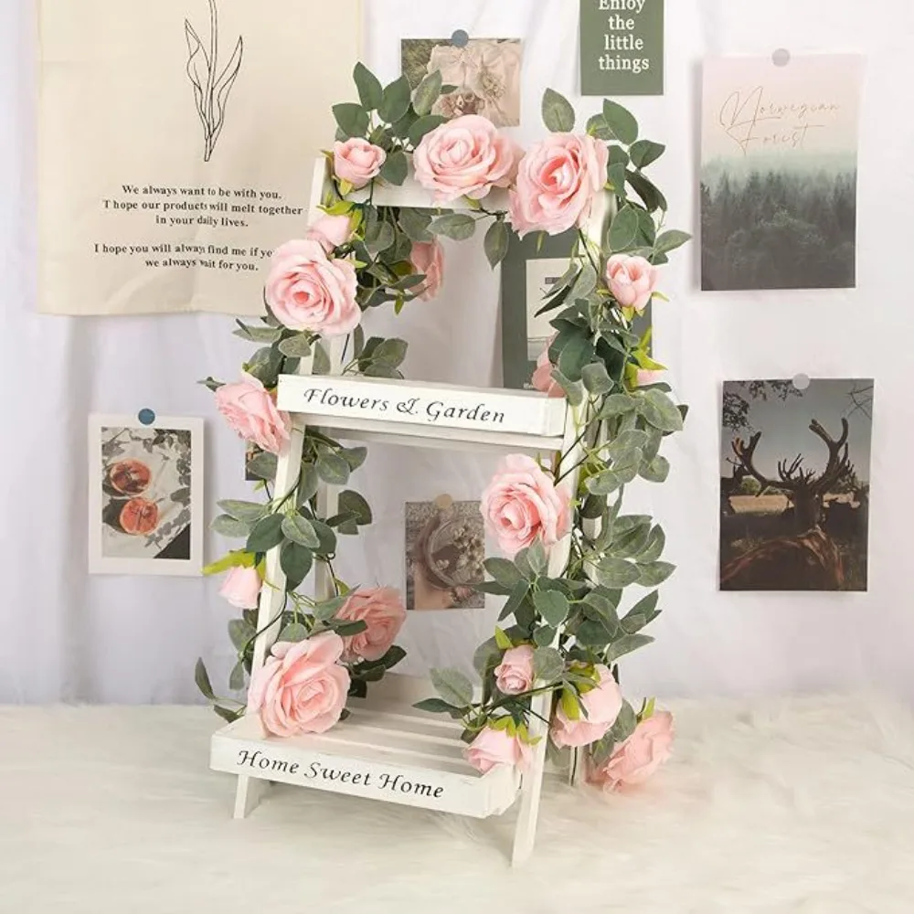 

1pc Artificial Plant Simulation Flower Vine Desktop Hanging Wall Decoration Wedding Party Supplies