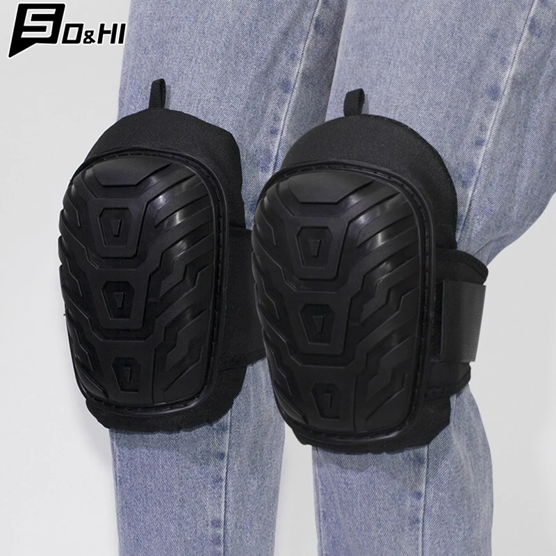 1Pair Professional Work Knee Pads Adjustable Anti-Slip Working Gardening Construction Knee Pads Wear Resistant Knee Pads