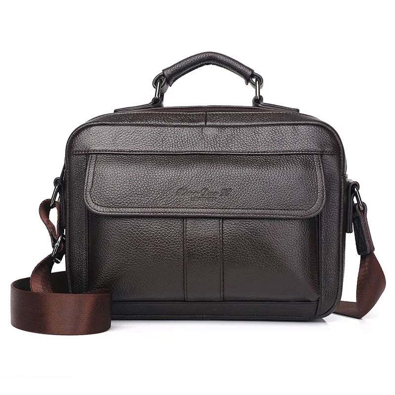 

Сумка-тоут Мужская через плечо из натуральной воловьей кожи с верхней ручкой