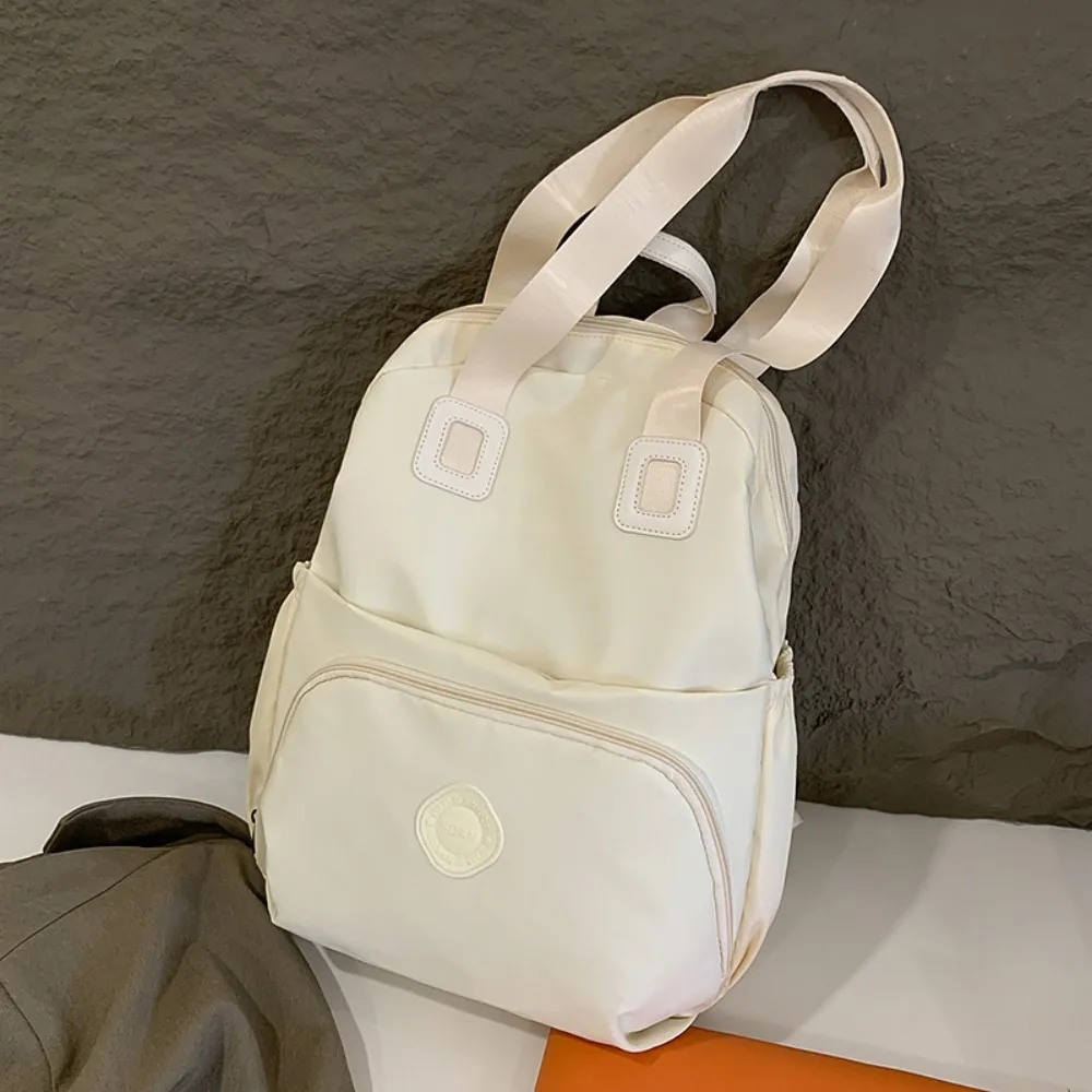 

Sweet Korean Style Sport Nylon Backpack Large Capacity Solid Color Travel Shoulder Bag Niche Design Nylon Fitness Bag Outdoor