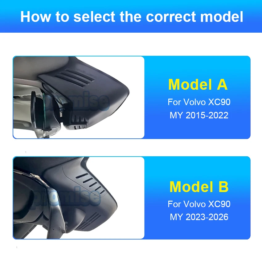 New! 4K Dash Cam For Volvo XC90 2015-2026 Dash Car Camera (Model A/B) WiFi & APP HD Night Vision Plug and Play Dashcam