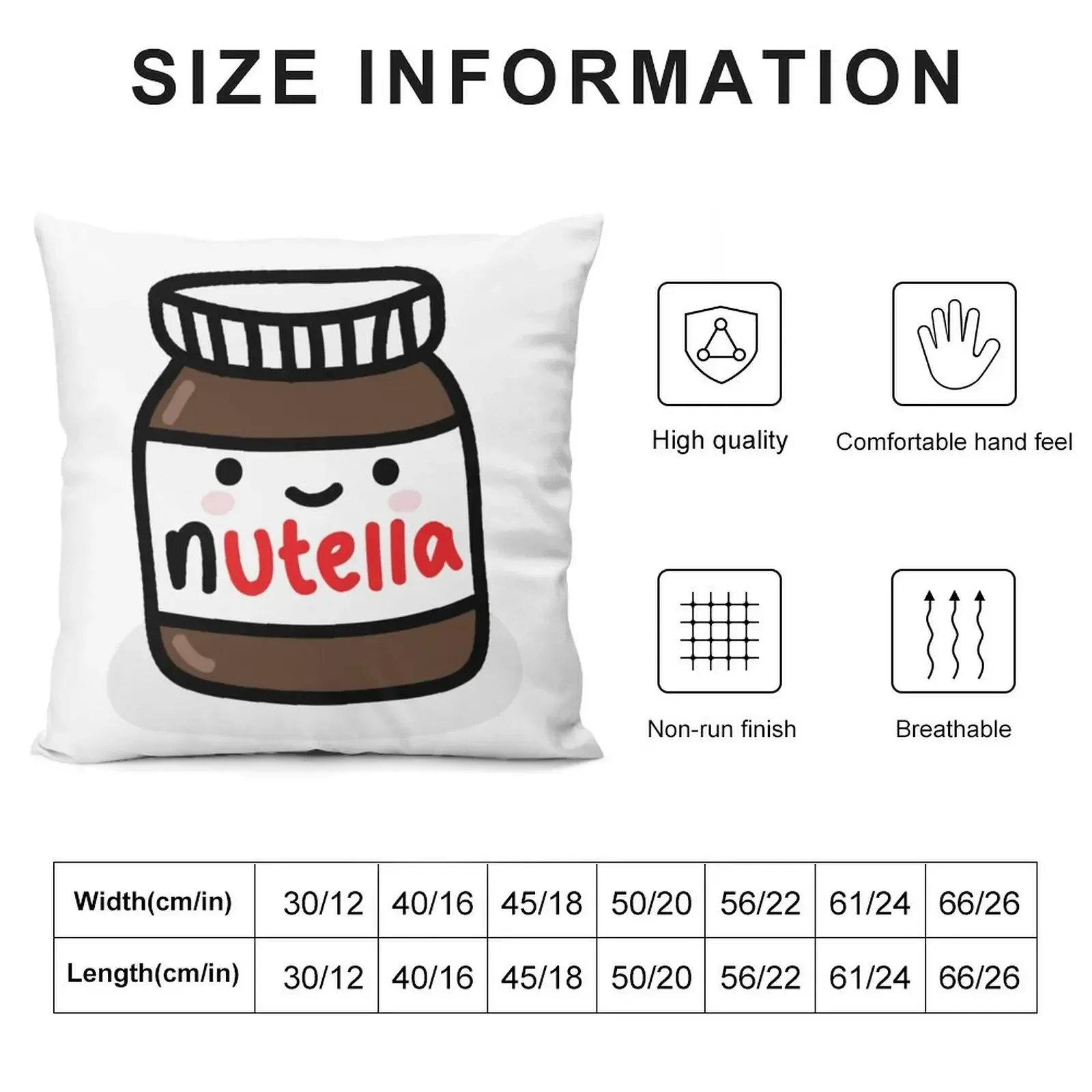 Nutella Jar Throw Pillow Sofa Cushions bed pillows Cushion Cover Set pillow