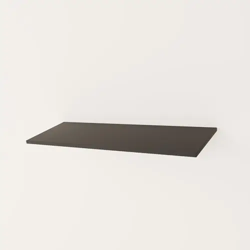 Adjustable Closet Organizer Shelf Board Black  36 x 12 Inch | 1 Piece Set with Clamps  Wardrobe Shelf Board for Open