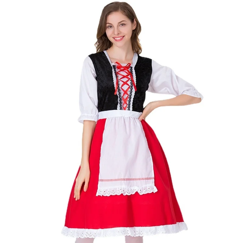Halloween Roodkapje Cosplay Kostuum Rode Meid Outfit Fee T S Volwassen Toneelspel Traditioneel Chinees Etnisch...