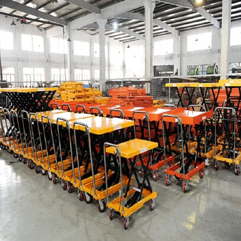 Mesa elevadora de tijera hidráulica Rise 2m 4m, plataforma móvil Manual de 500KG, manipulación de materiales para taller de camiones