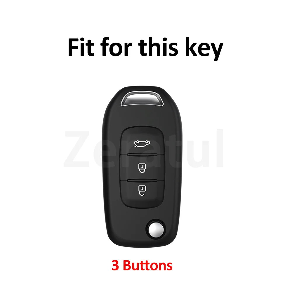 3 Buttons TPU Car Key Case Shell Fob Cover Accessories for Renault Kadjar Captur Megane 3 Symbol Logan 2 Sandero 2 Dacia Duster